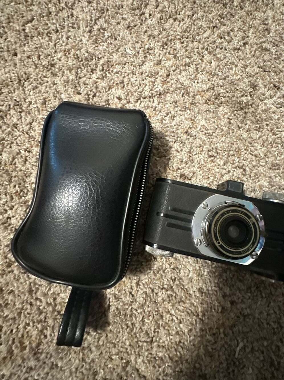Vintage Argus Model A 35mm Film Camera with Original Case and Manual